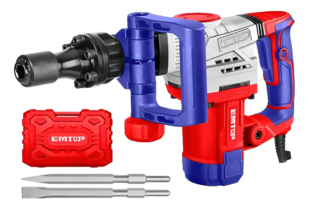 Martillo Demoledor Rotomartillo 1300w 20j Enc Sds Hex Emtop Color Rojo