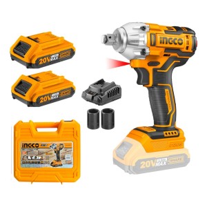 Llave De Impacto Ingco Ciwli2038 Inalámbrica 1/2 300nm Color Amarillo Frecuencia 50 Hz