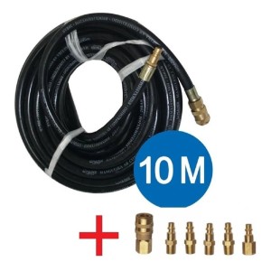 Manguera Compresor Reforzada 10 Metros + Acoples Oferta Tyt