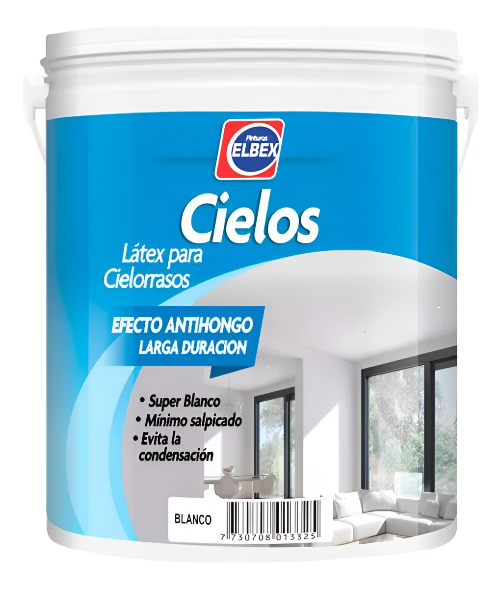 20l Pintura Elbex Latex Acrilica Cielos Rasos Antihongos
