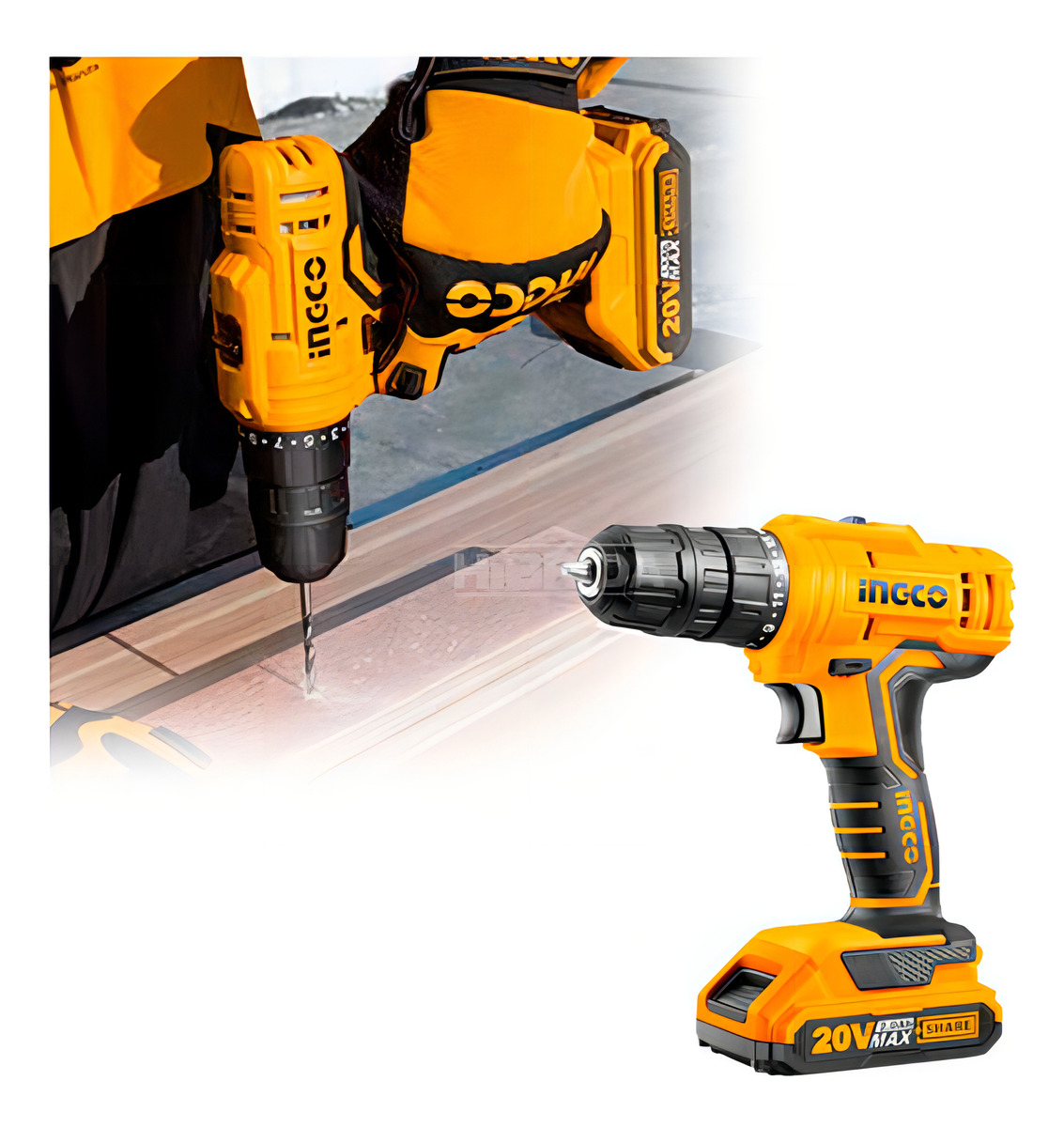 Kit Atornillador De Impacto + Taladro Atornillador Ingco 20v - Imagen 4