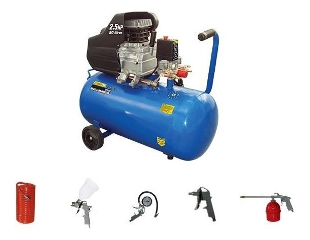 Compresor De Aire Panther 2hp 25 Lts + Kit De Aire 5pz - Tyt - Imagen 2