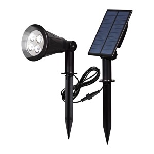 Foco O Lampara Led Solar De Jardín Con Estaca Luz Blanco Cálido