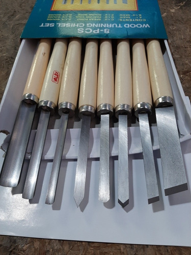 Gubia Para Torno Madera 8 Piezas Acero Al Carbono Fubral - Imagen 2