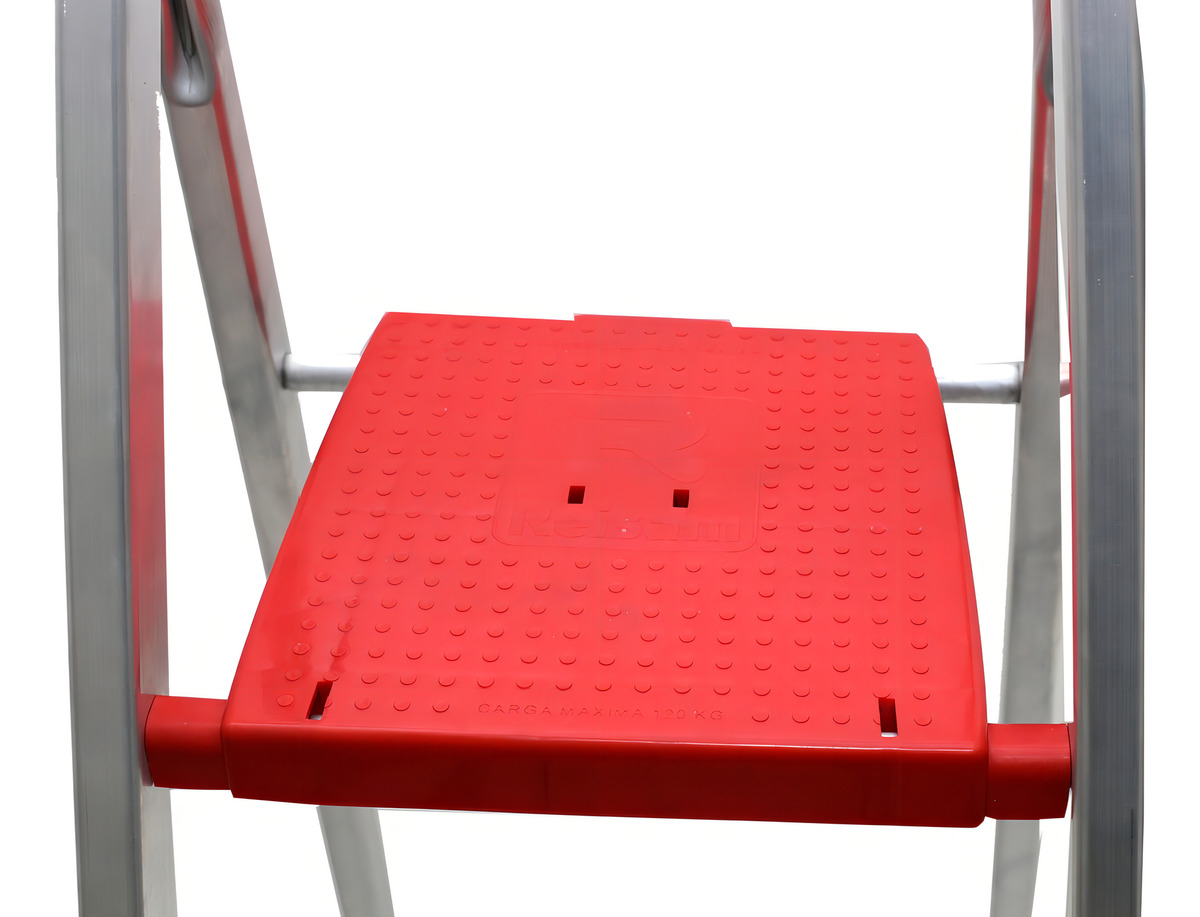 Escalera De Aluminio Tijera 4 Escalones Plegable Color Plateado - Imagen 4