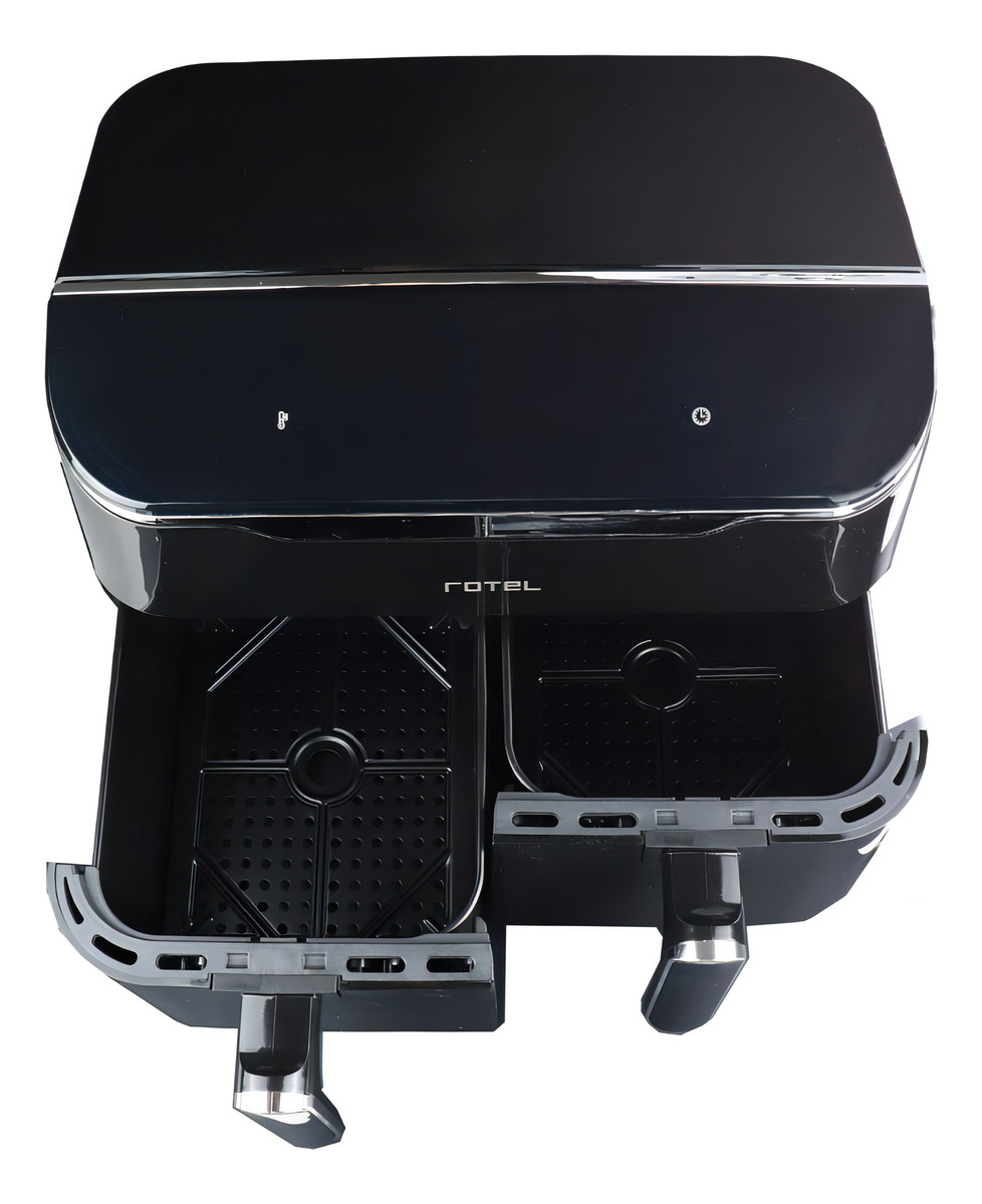 Freidora Sin Aceite Air Fryer Rotel Dual Canastos 4 + 4 Lt Color Negro - Imagen 3