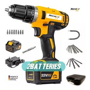 Taladro A Bateria 22v 2 Bateria Percutor