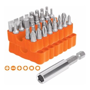 Juego De Puntas Atornillador Truper 33 Piezas Cromo Vanadio