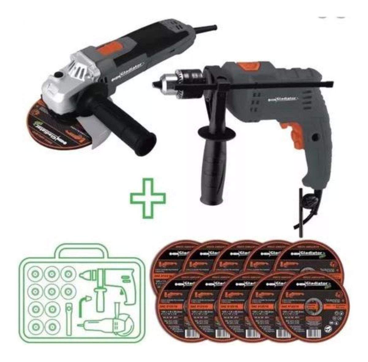 Kit De Herramientas Eléctricas Gladiator Tp413/6/220-aa415/2/220k Piezas - Imagen 5