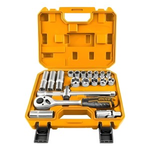 Set Juego 20 Pc Dados Milimetrico Enc 1/2 Ingco Hkts12201