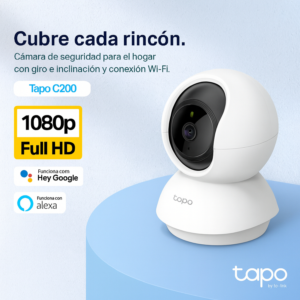 Cámara De Seguridad Tp-link Tapo Smart C200 Con Resolución Full Hd 2mp Visión Nocturna Incluida Color Blanco - Imagen 3