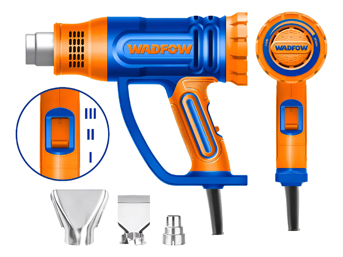 Pistola De Calor 2000w Temp Ajustable Wadfow Whg1520 Smf Color Azul