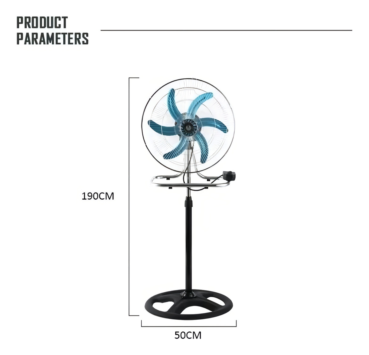 Pack X2 Ventilador De Pie Base 5 Aspas Ajustable 120 Grados - Imagen 2