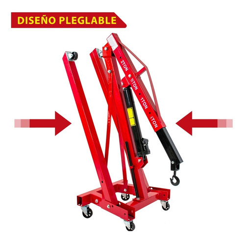 Pluma Hidraulica Plegable Motor 2 Ton Profesional Uso Rudo - Imagen 6