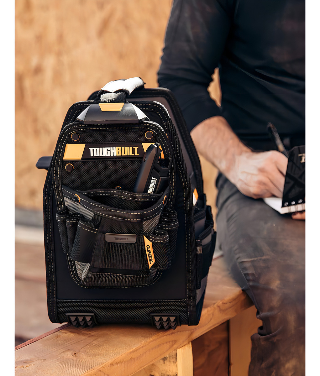 Bolso Abierto + Coleto Cliptech 20cm Toughbuilt Tb-ct-180-8 Color Negro - Imagen 10