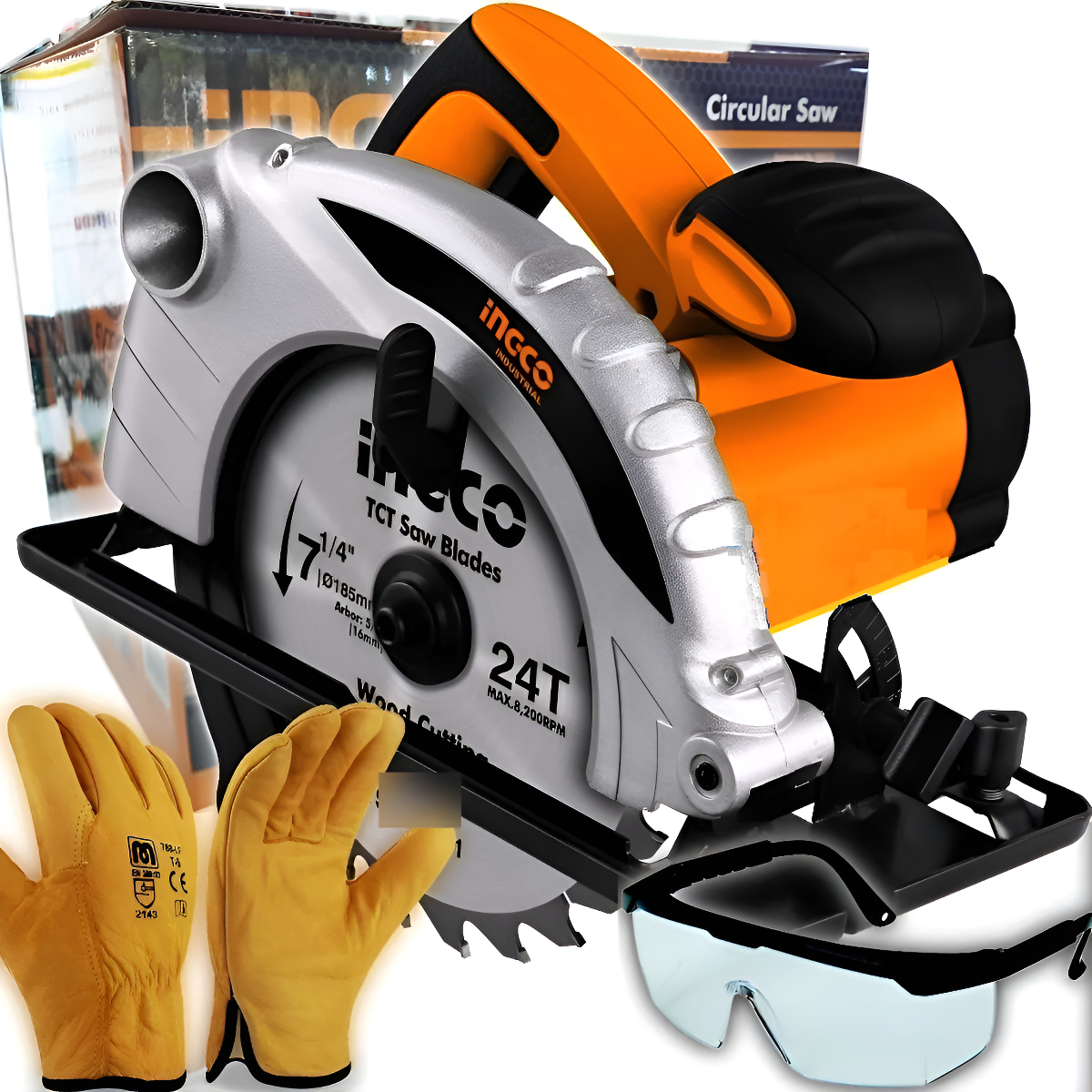 Sierra Circular Ingco 7 1/4 1600w Industrial + Regalos - Tyt