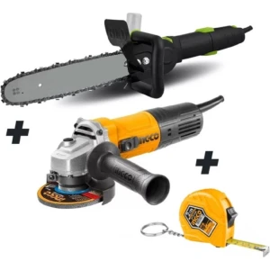 Combo Amoladora + Sierra Espada Convertilo Motosierra Ingco