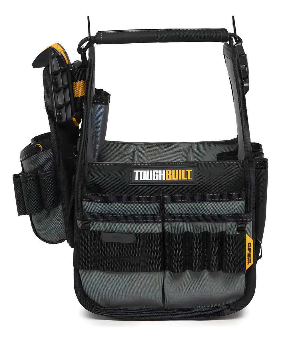Cartuchera Tote 8'' C/bolso Abierto Y Clip Toughbuilt 1808 Color Negro - Imagen 3