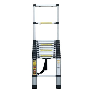 Escalera Telescópica Aluminio 4.4mt 14 Escalones Color Gris