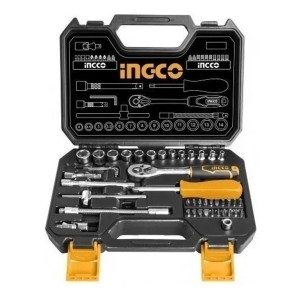 Juego Dados Tubo Llave 44 Piezas Crique 1/2 Y 1/4 - Tyt