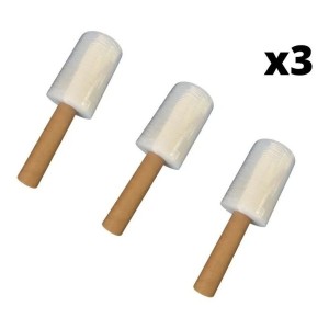 Film Stretch Con Mango Para Embalaje Rollo Nylon X3