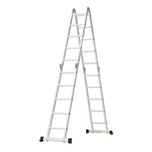 Escalera De Aluminio Tijera Lumax Zgs-706 Plateado