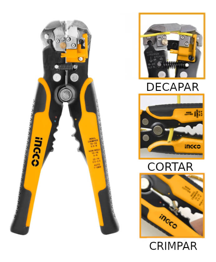 Pinza Pela Cable Pro Automatica Ingco - Tyt - Imagen 8