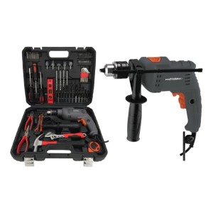 Taladro Percutor Eléctrico De 13mm Gladiator Tp413/6 60hz 650w 220v + Accesorios