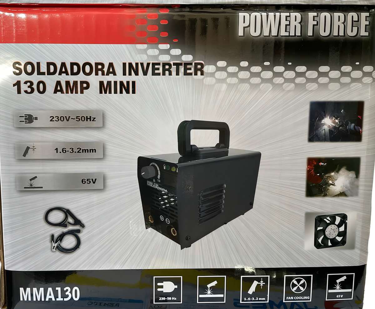 Soldadora Inverter 130amp + Careta Fotosensible Leyee + E Ma Negro - Imagen 2