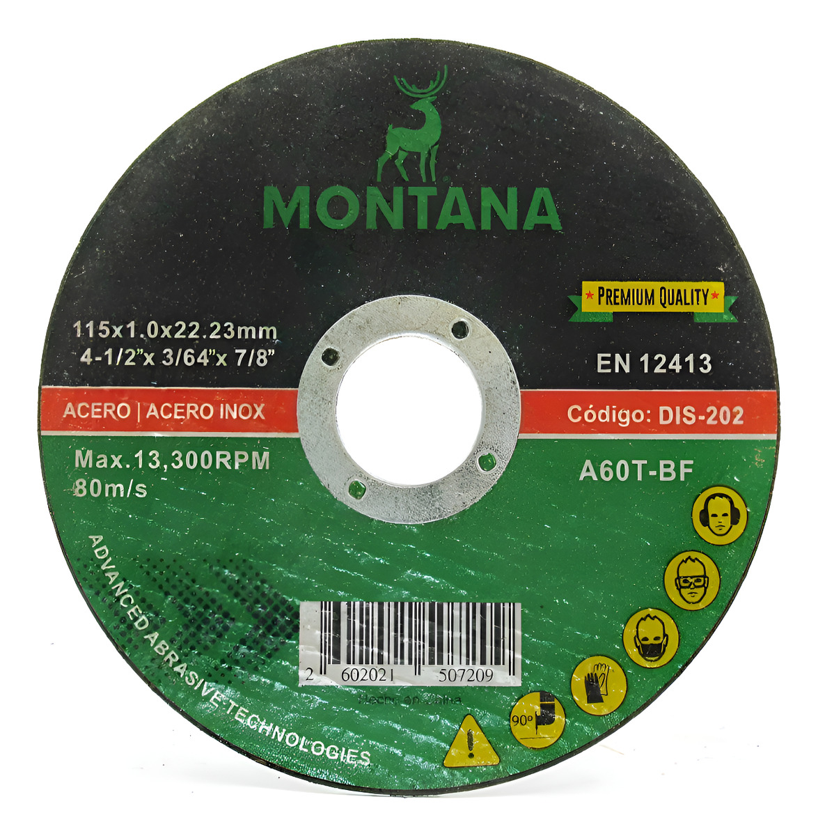 Disco Corte 7'' Metal Montana 180x1.6 Mm 25 Unidades - Tyt