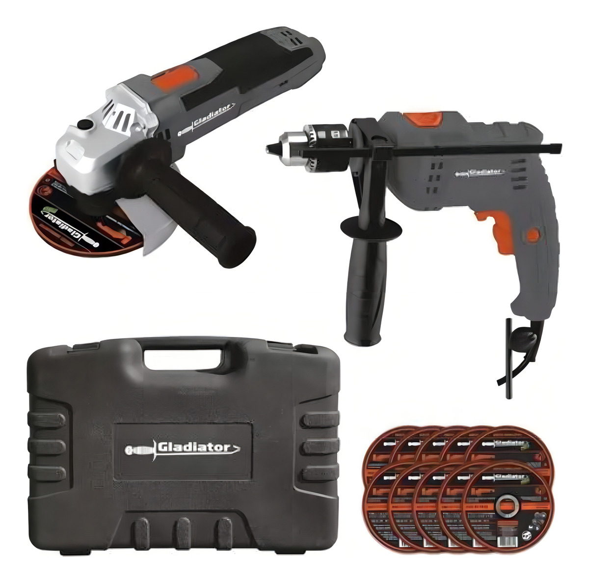 Kit De Herramientas Eléctricas Gladiator Tp413/6/220-aa415/2/220k Piezas