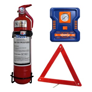 Bomberito Extintor 1kg Para Autos + Baliza + Inflador 12v