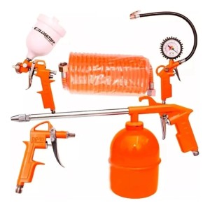 Kit Compresor 5 Piezas Pintar Inflar Soplar Limpiar Tyt