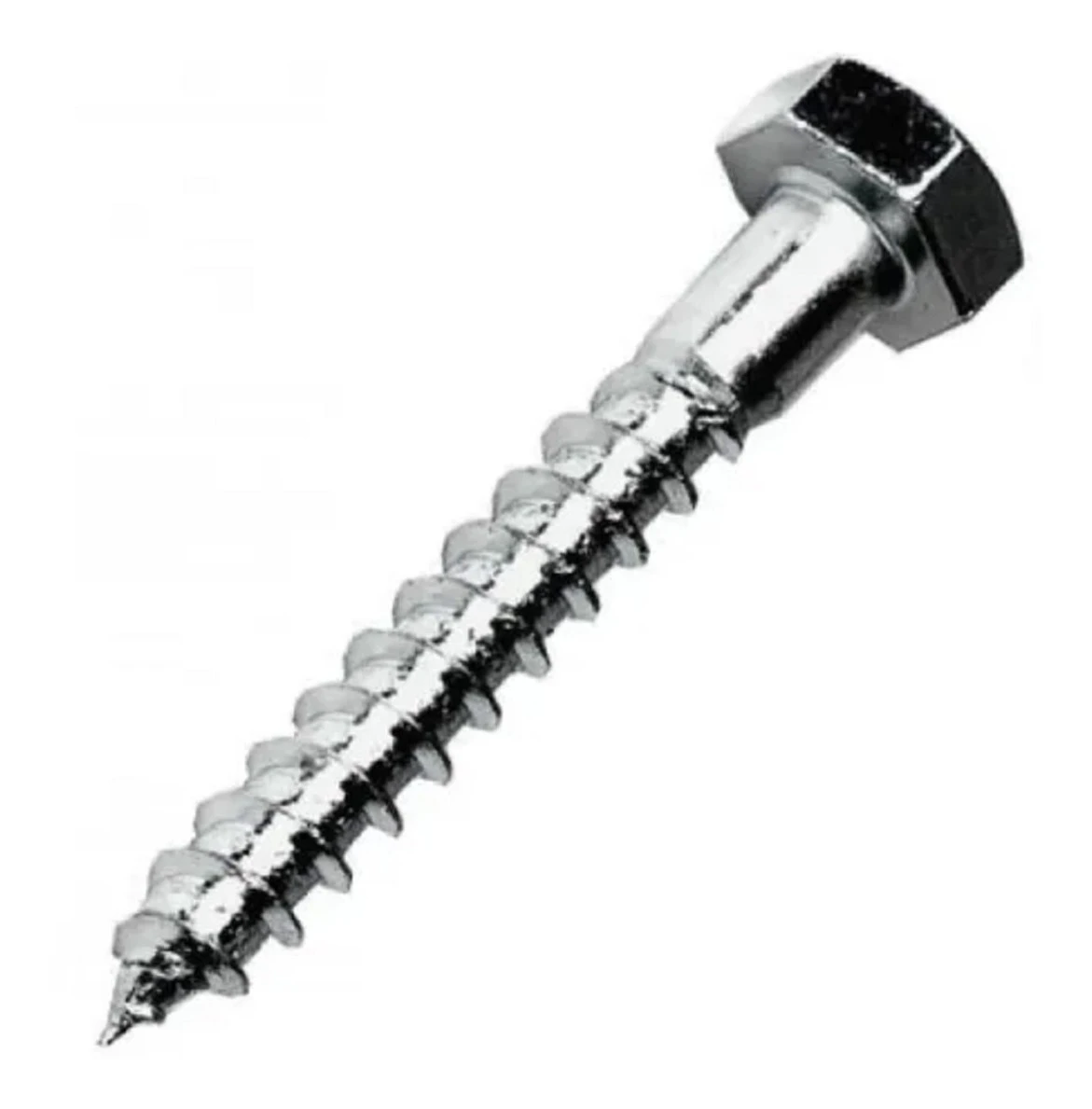 Tornillo Tirafondo En Acero Galvanizado 1/4 X 100mm X 100 U
