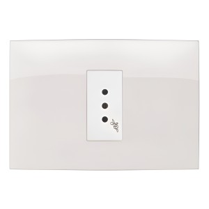 Conjunto Plaqueta Con Toma 3 En Linea Simple Blanco