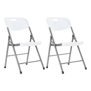 Sillas De Jardin Paris Plegable Picnic Plastico Catering Color Blanco X2 Garden Life Silla Paris