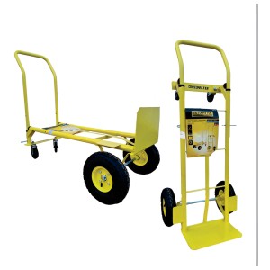 Carro Carrito Zorra 250kg Plegable Multifunción Crossmaster Amarillo