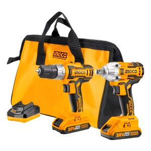 Kit Atornillador 20v + Llave Impacto 2 Batería 20v Ingco Tyt