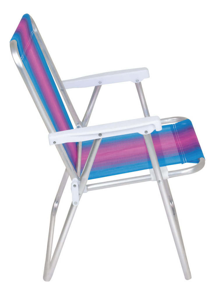 Juego 2 Sillas Playa Jardín Plegable Aluminio Alta Mor Color Rosa - Imagen 3