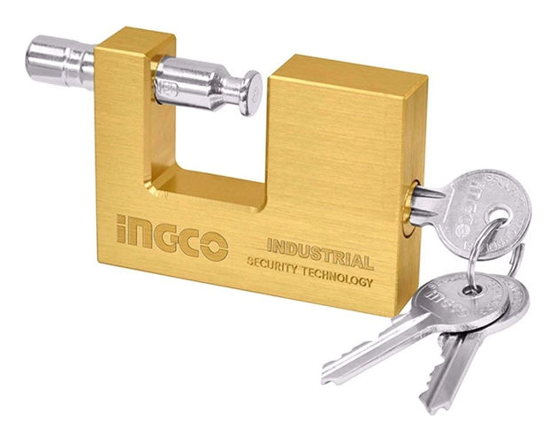Candado Seguridad 70 Mm Rectangular Ingco Dbbpl0702 Bronce