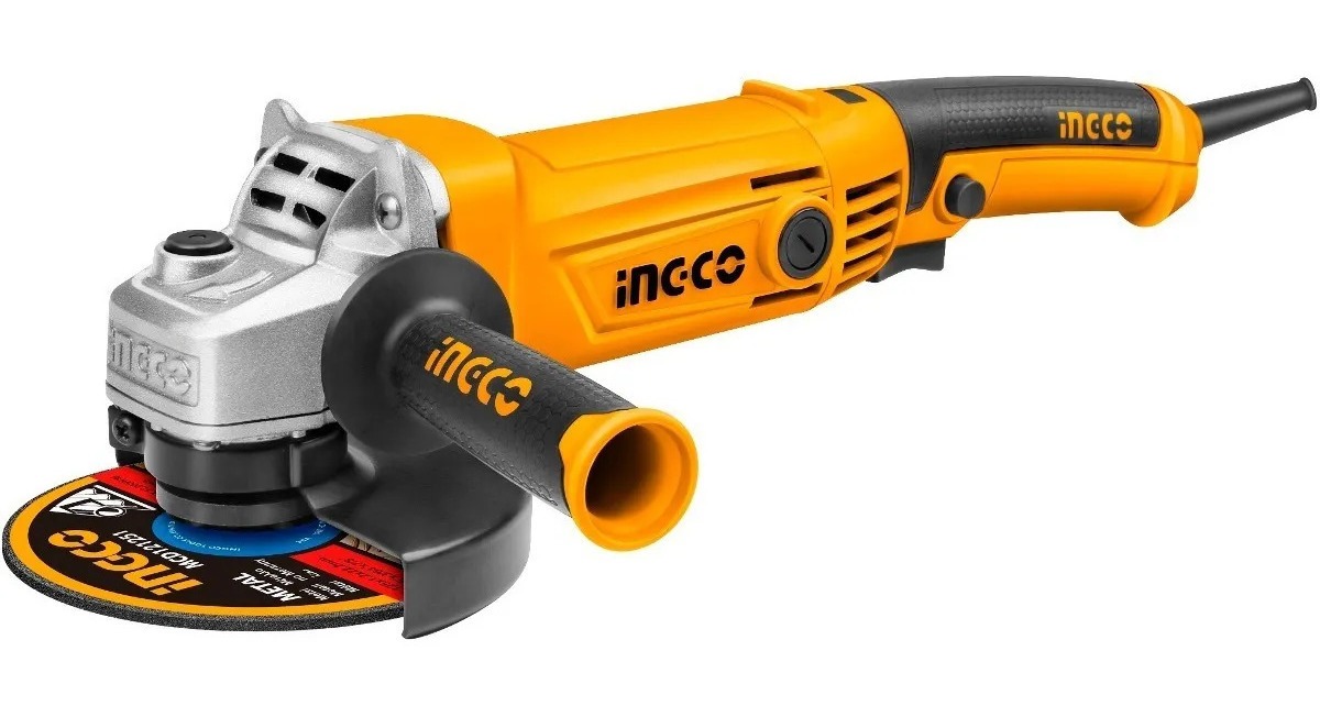 Kit Amoladora Angular Ingco 115-125mm 1010w + 5 Discos - Tyt - Imagen 2