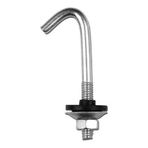 Ganchos J Completo Para Techo / Chapa 1/4 X 90 Mm X 100 Unid