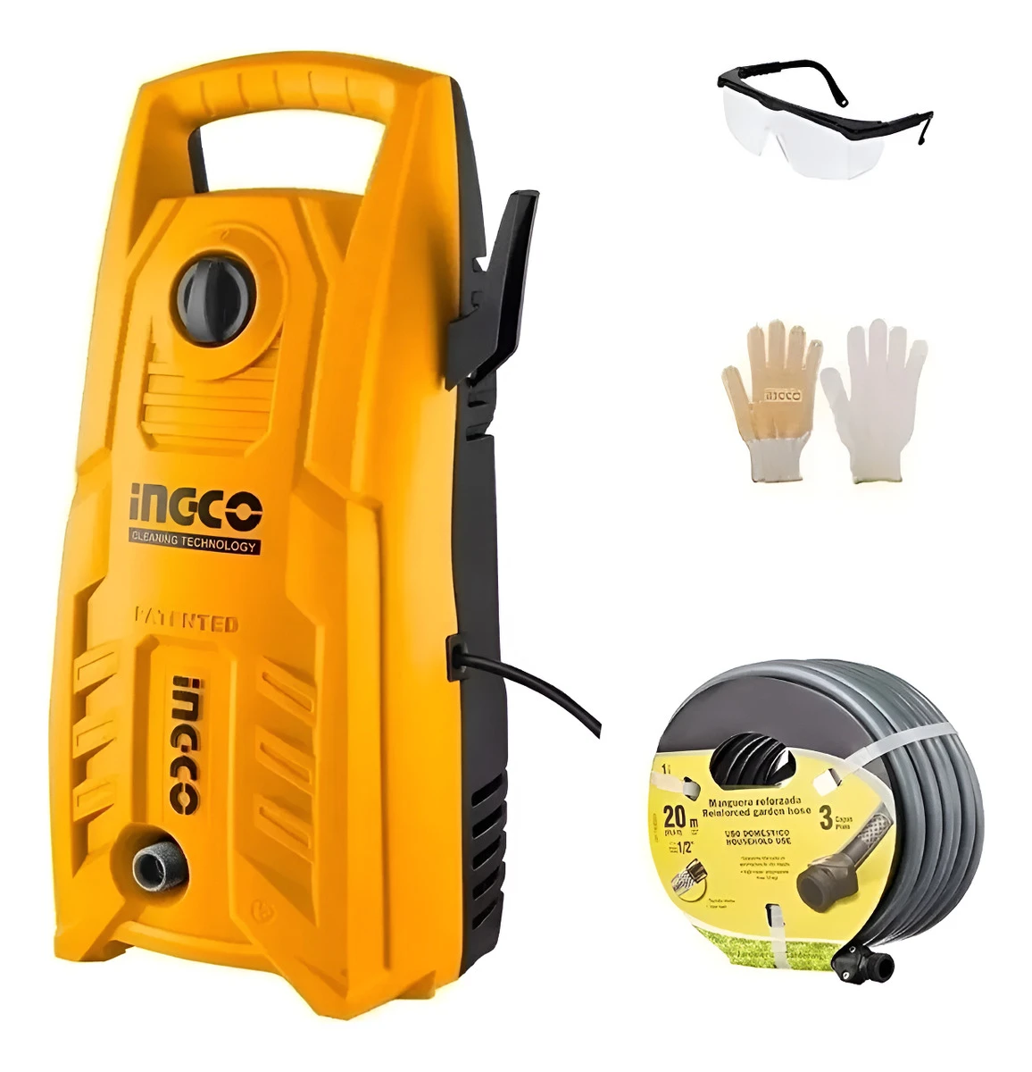 Hidrolavadora Ingco 1400w 130 Bar Potente 5.5l Gtia 1 Año