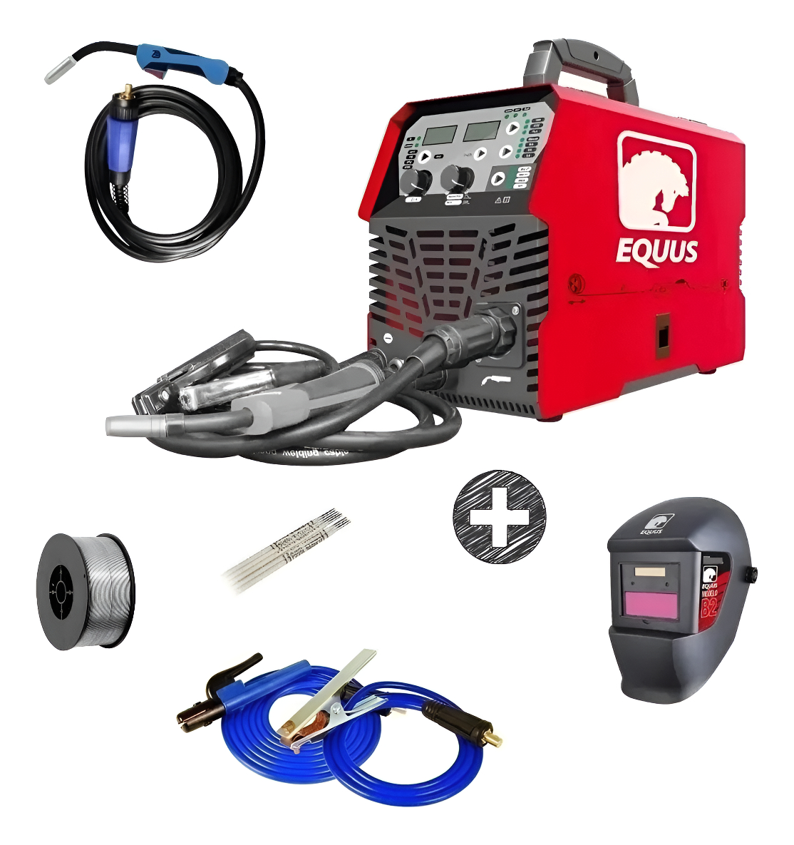 Soldadora Mig 3en 1 Equus + Tubo 1mt + Alambre +regulador