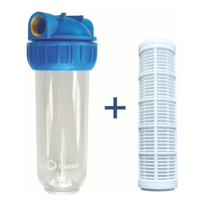 Filtro Vaso Transparente Gianni + Cartucho Malla Lavable Tyt