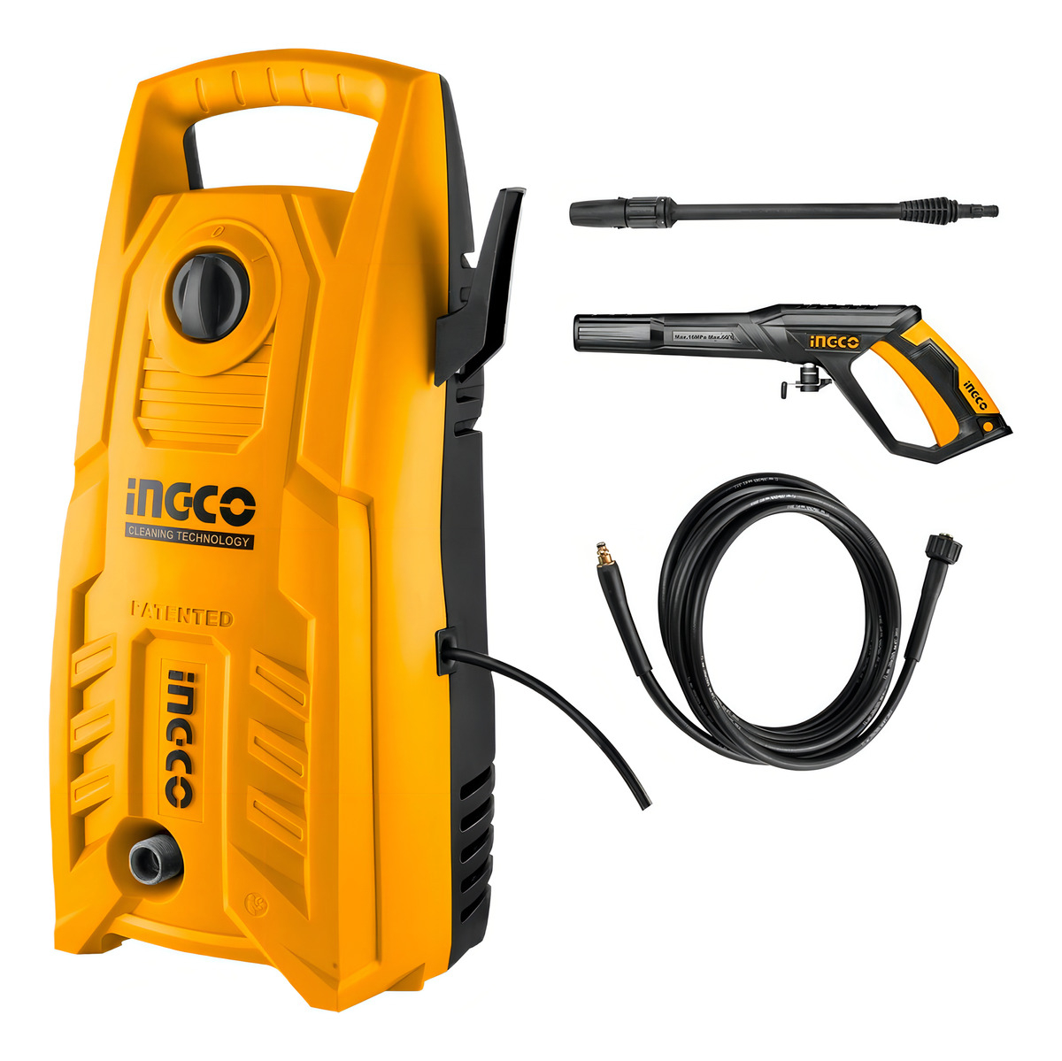 Hidrolavadora Ingco 1400w Alta Presión Carros Caiones Naranja - Imagen 2