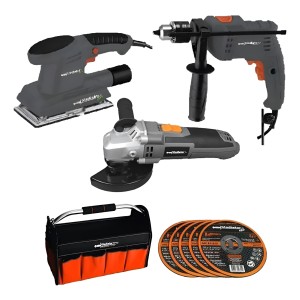 Kit Gladiator Taladro+ Amoladora+ Lijadora + Bolso De Regalo