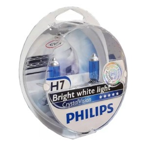 Lamparas Halogena 12v 55w H7 Crystal Vision Pack Philips