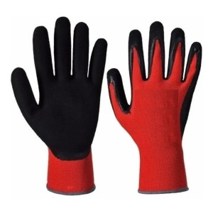 Guantes Trabajo Obra Construcción De Tela Y Goma Resistente