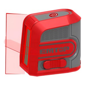 Nivel Laser Rojo 15mt - 2 Lineas Top Value Emtop Esle1m03